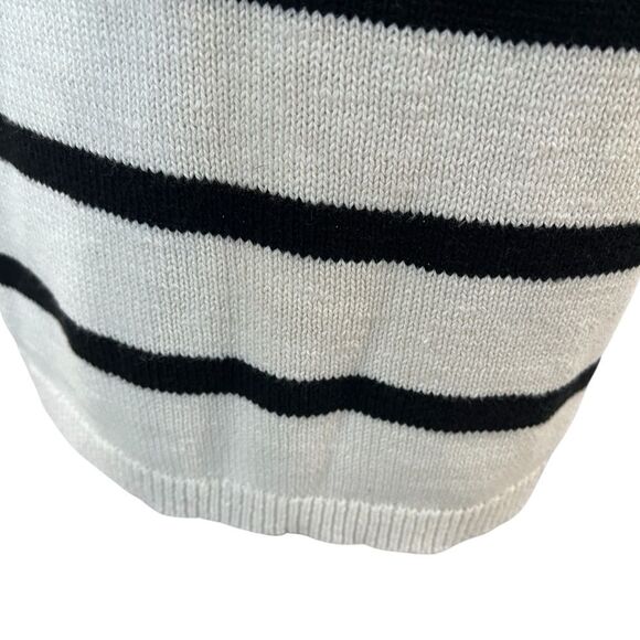 Sanctuary Life Is Easy Sweater Dress Cream Black Striped Cotton Knit Medium NWT - Picture 13 of 16
